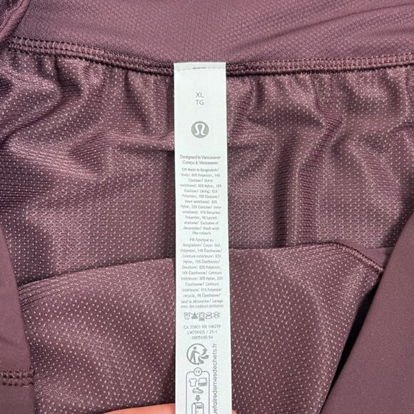 Lululemon NWT Fast and Free High-Rise Classic-Fit Split Short 3" Goodnight Plum - Picture 6 of 8